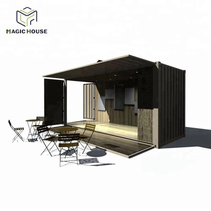 hinge design container bar with the bar counter