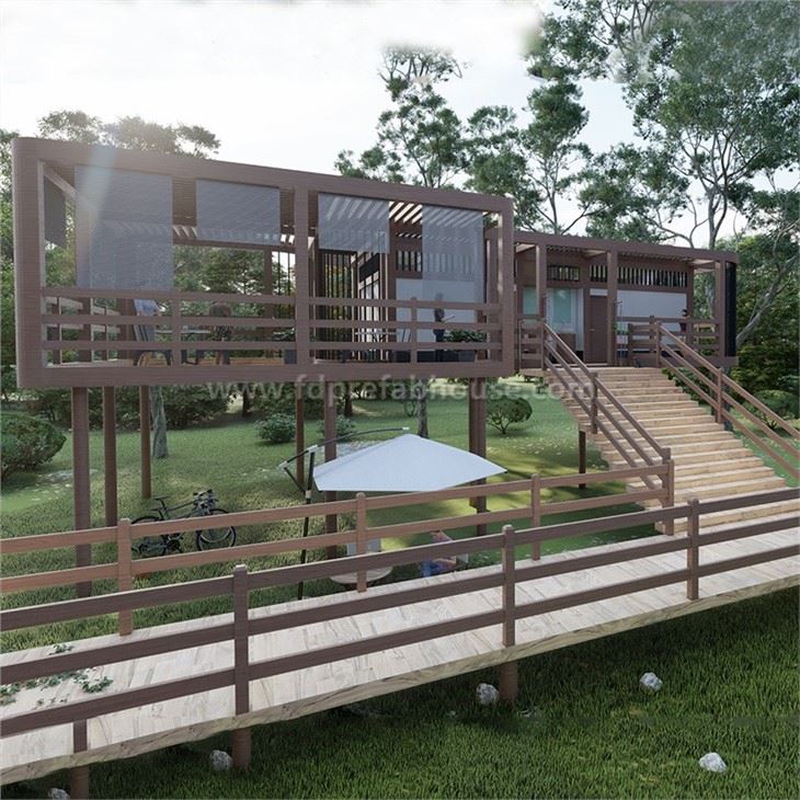 B&B Kontainer Prefabrikasi Gaya Kayu